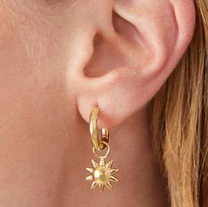 NWT Spartina 449 Tarnish Free Gold Hoop Earrings